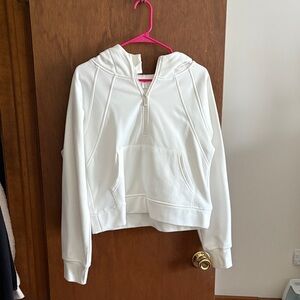 Women's White Hoodie Sweatshirt